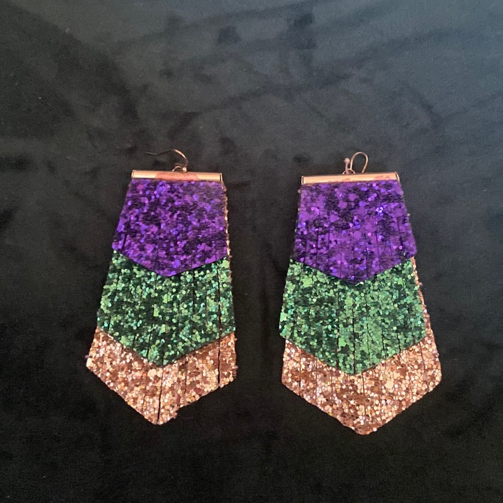 New Orleans or Mardi Gras Earrings